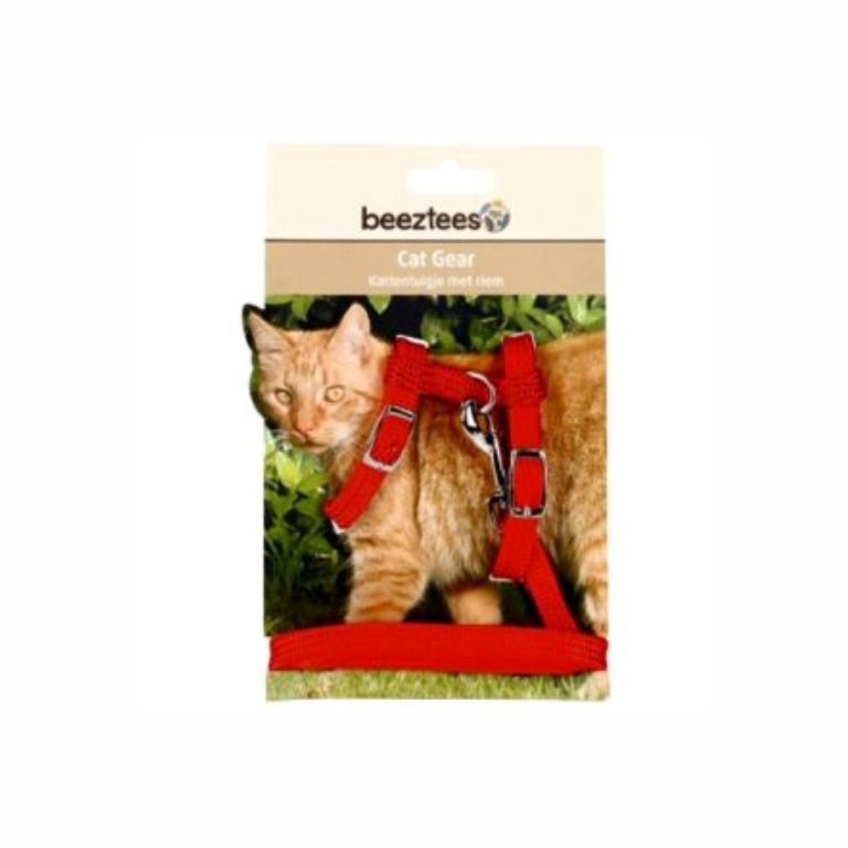 Beeztees | Nylon Harness And Lead Red