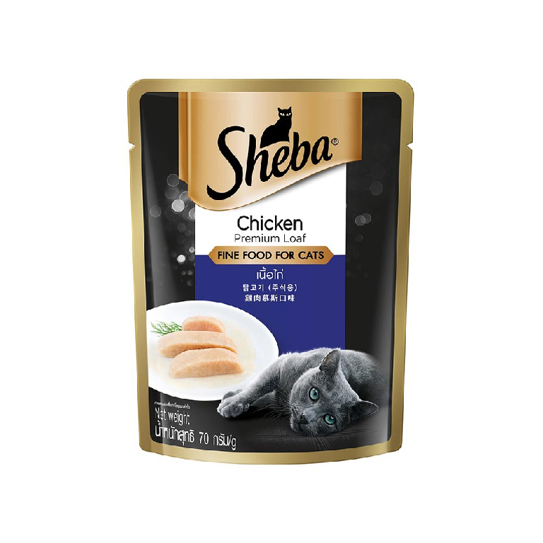 Sheba | Adult Chicken Premium Loaf Wet Cat Food 70g