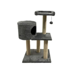Trustie | 4 Tier With Home And Seat Grey Cat Tree