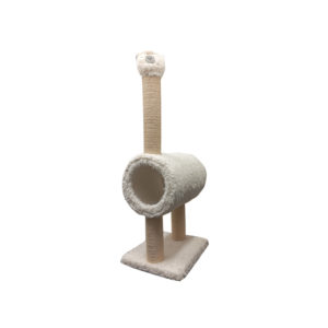 Trustie | 2 Tier Alpaca Beige with Tunnel Cat Tree