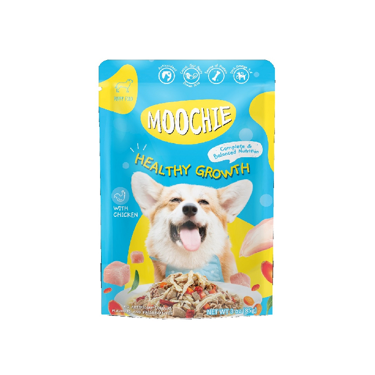 Moochie| Puppy Small Breed Healthy Growth Chicken Wet Dog Food 85g