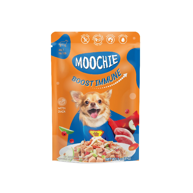 Moochie| Adult Small Breed Boost Immune Duck Wet Dog Food 85g