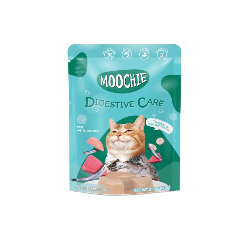 Moochie| Pate Digestive Anchovy Cat Food 70g