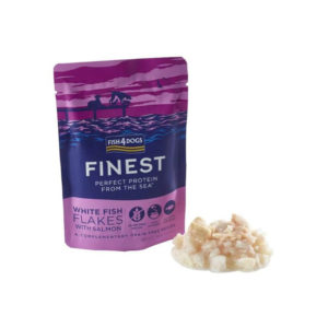 Fish4Dogs | Finest White Fish Flakes with Salmon 100g
