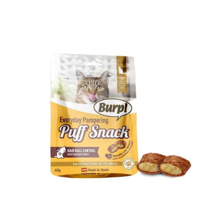 Burp! | Everyday Pamper Puff Snack Hair Ball Control with Vegetable Fibres 60g