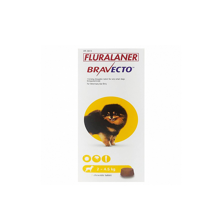 Bravecto | Tick And Flea For Extra Small Dogs (2-4.5kg) 112.5mg