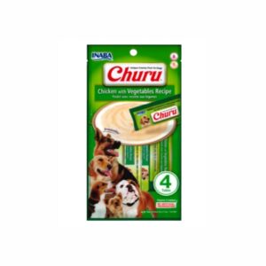 Inaba | Churu Chicken with Vegetables Recipe Dog Treats 14g