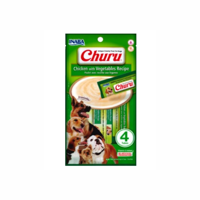 Inaba | Churu Chicken with Vegetables Recipe Dog Treats 14g