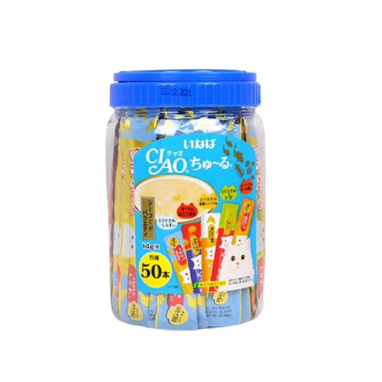 Ciao | Churu Seafood Festive Jar Cat Treats 14g X 50