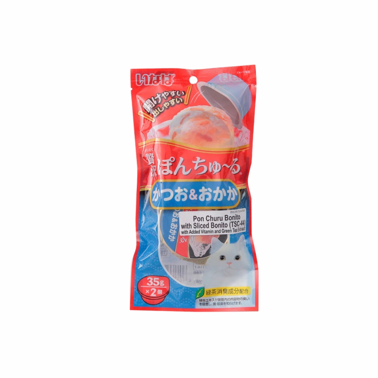 Inaba | Cat Wet Food Pon Churu Bonit with Sliced Bonito 32g X 2